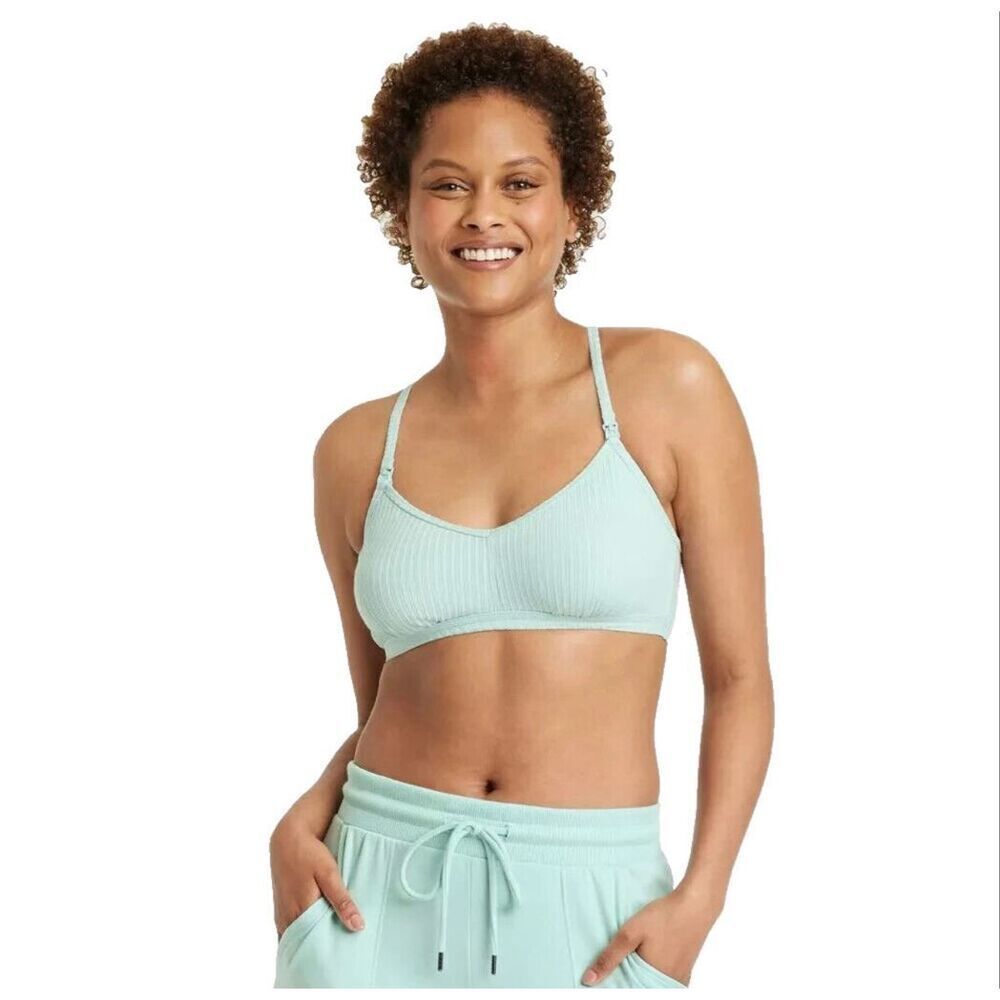 🌸 Auden Nursing Maternity Green Bralette Size XS New